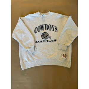 VTG Y2K 90s Nutmeg Mills Dallas Cowboys Sweatshirt Sz XL Gray Sportswear Retro